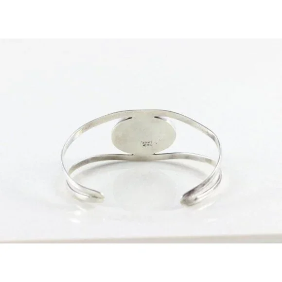 Sterling Silver Turquoise Cuff Adjustable Bracelet - Picture 6 of 6